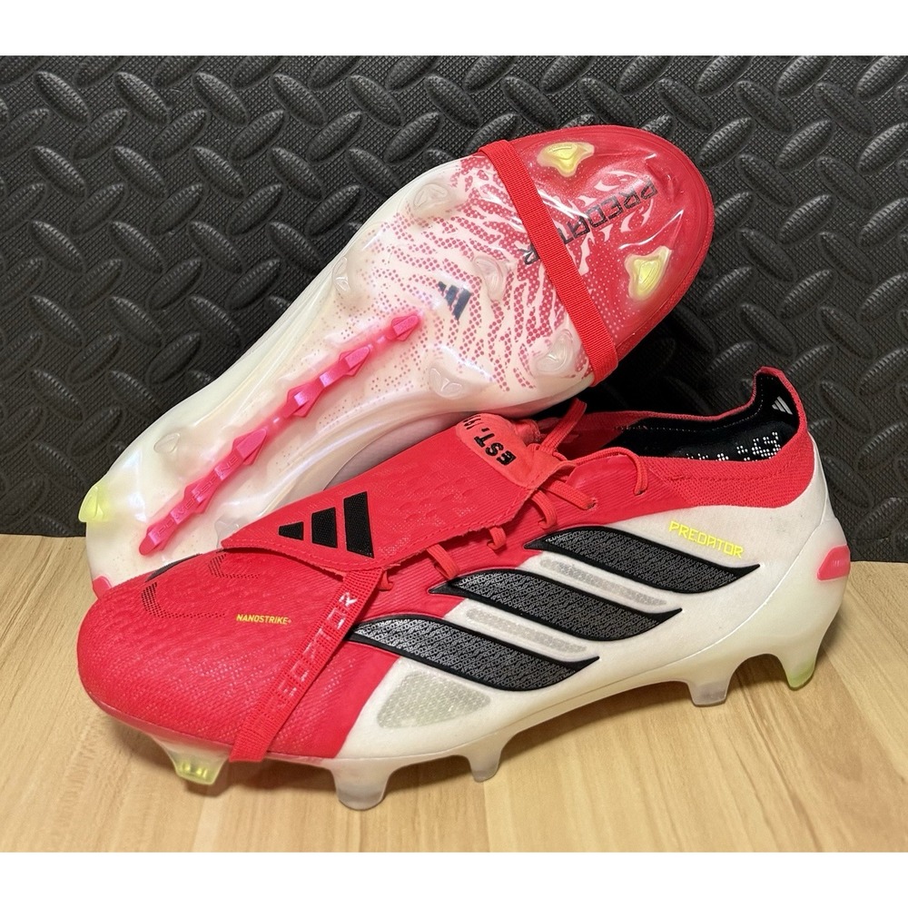 Adidas Predator Elite FT FG Lucid Red White Soccer Cleats JS0380 Men Size 10.5